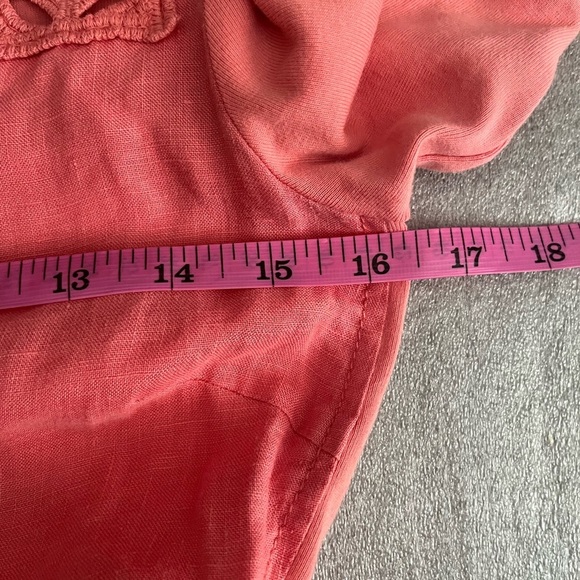 [34/S]Sandwich Linen Spiced Coral LS Shift Dress - Picture 6 of 10